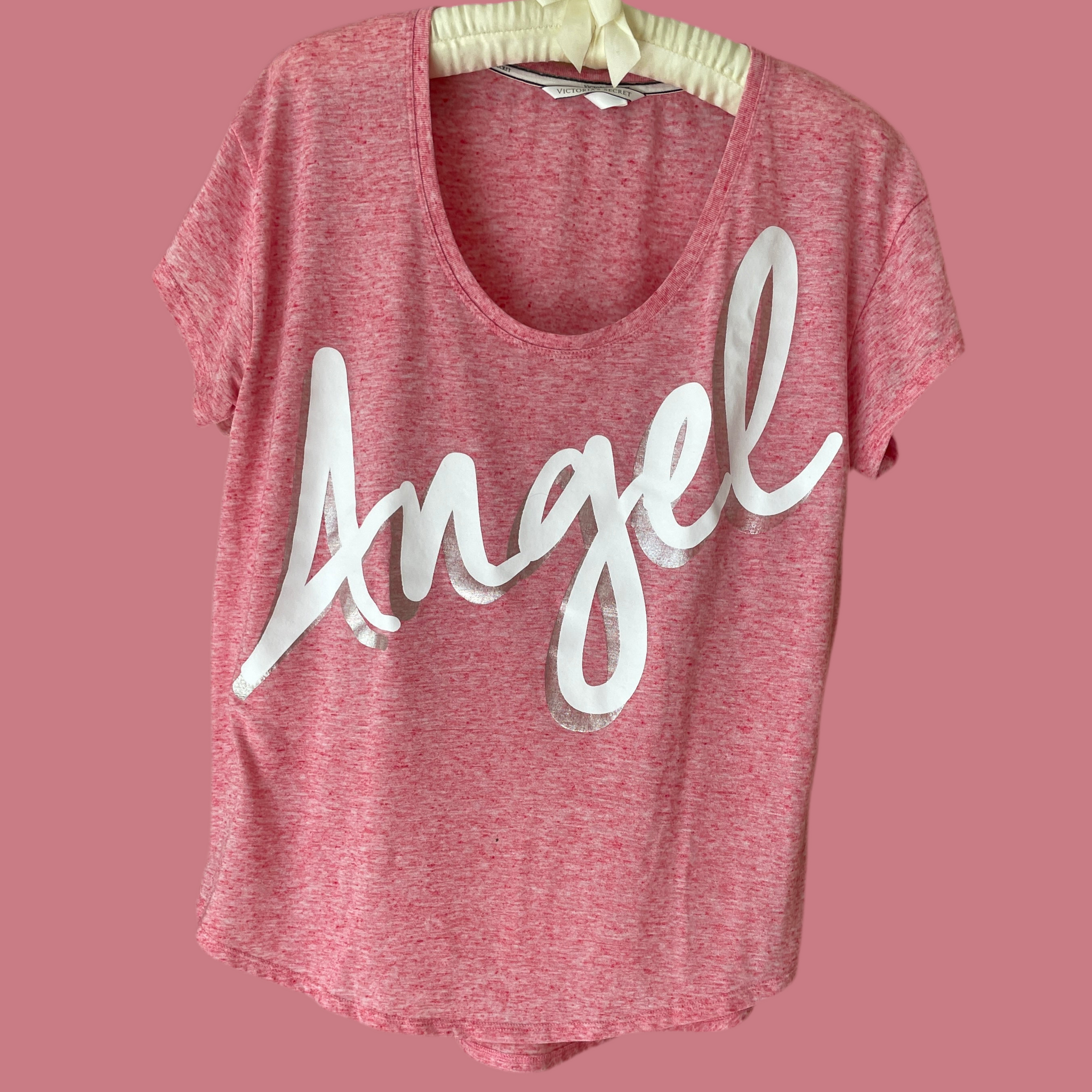 2000s Victoria’s Secret Pink Angel Decal T Shirt M