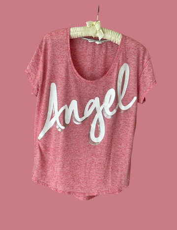 2000s Victoria’s Secret Pink Angel Decal T Shirt M