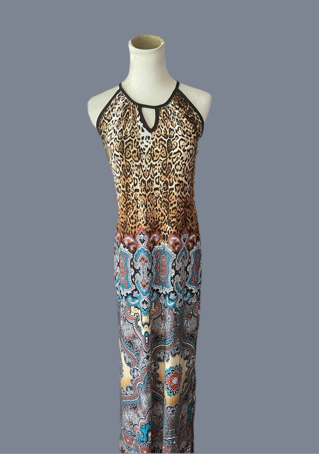 2000s Casual Boho Print Maxi Dress S