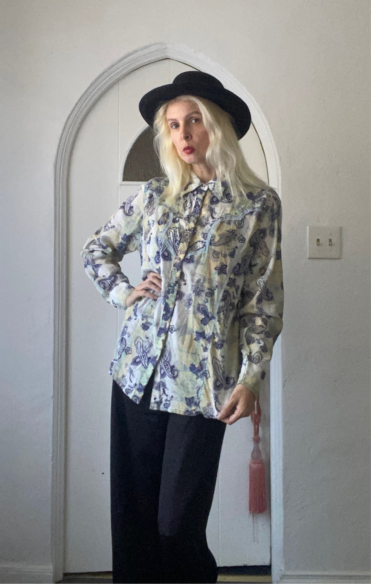 Wrangler 100% Cotton Tie Dye  Beaded Women’s Western Shirt. X/L