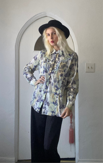 Wrangler 100% Cotton Tie Dye  Beaded Women’s Western Shirt. X/L
