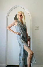 2000s Designer Muriel Brandolini Palm Tree Print Dress S/M