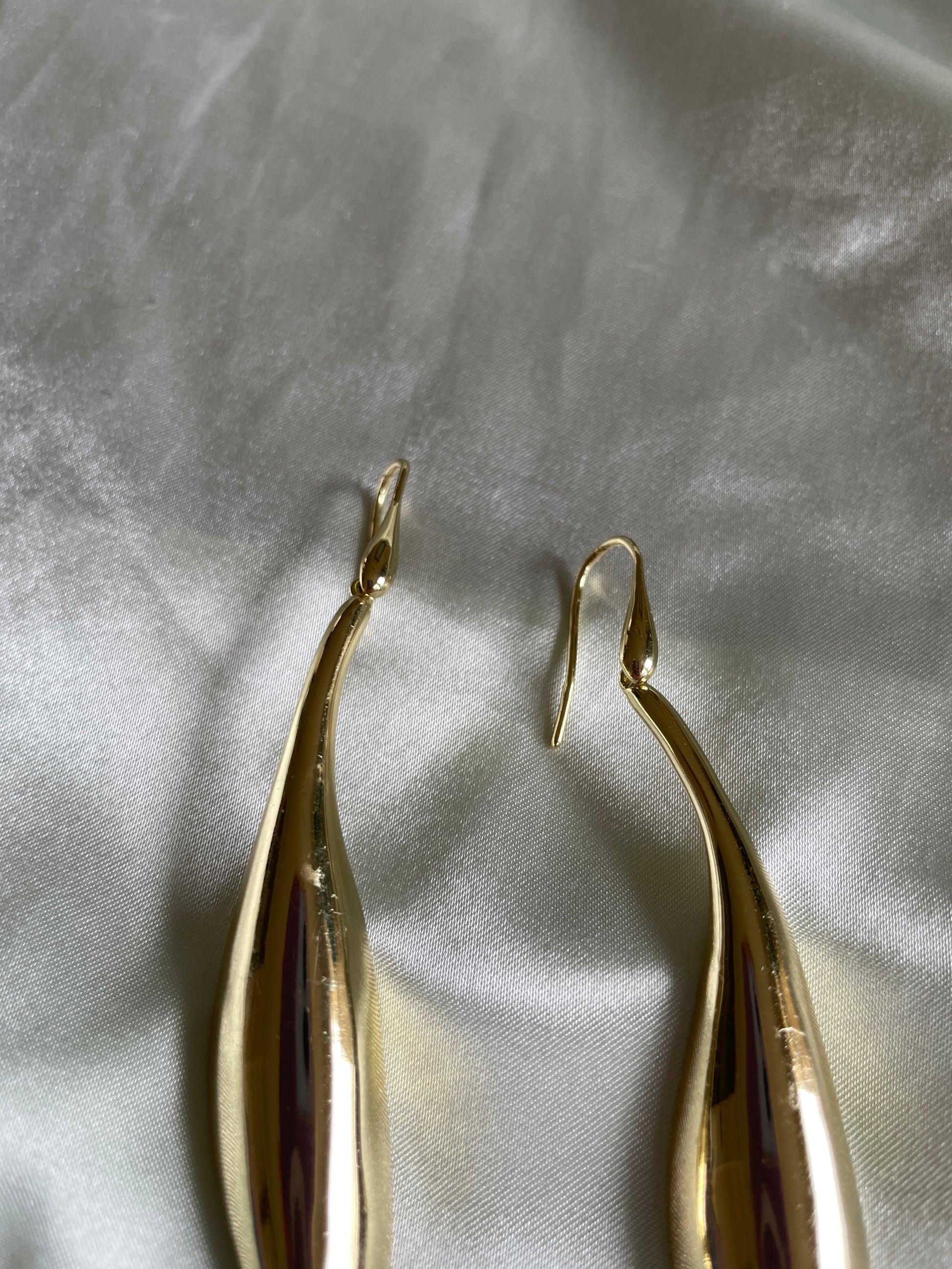  2000s Gold Plated Contemporary Pierced Earrings