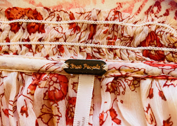 2000s Free People Sheer Floral Boho Fairy Top X/L