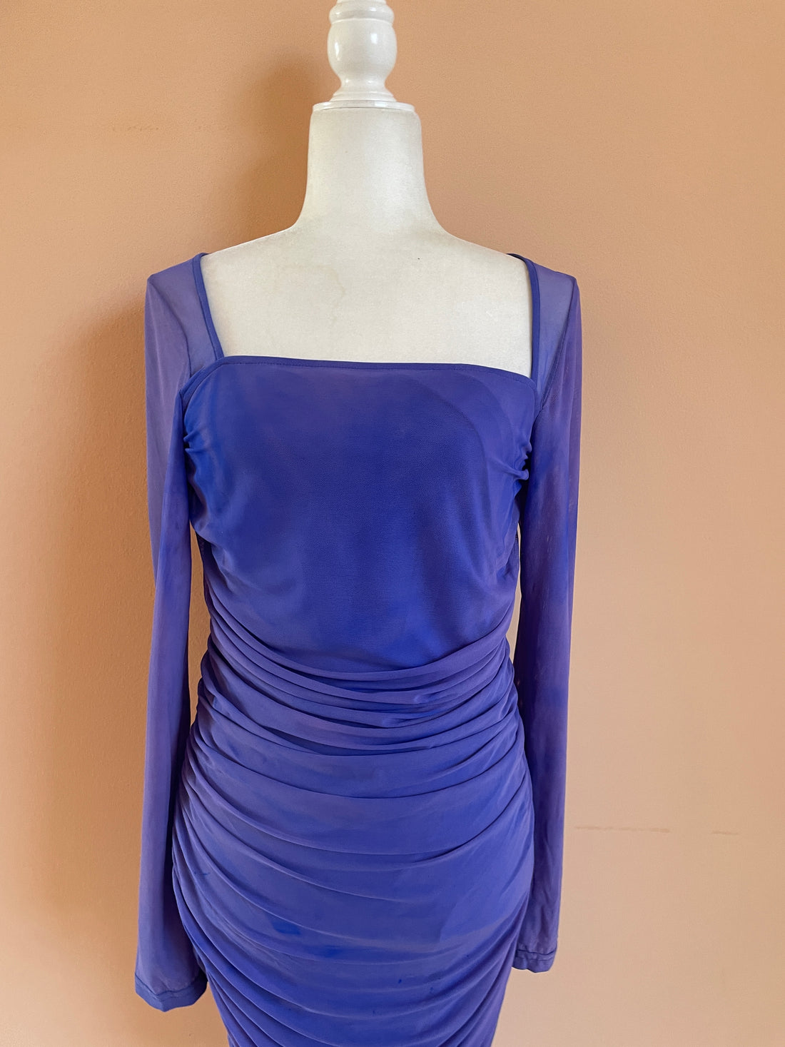 purple bodycon dress