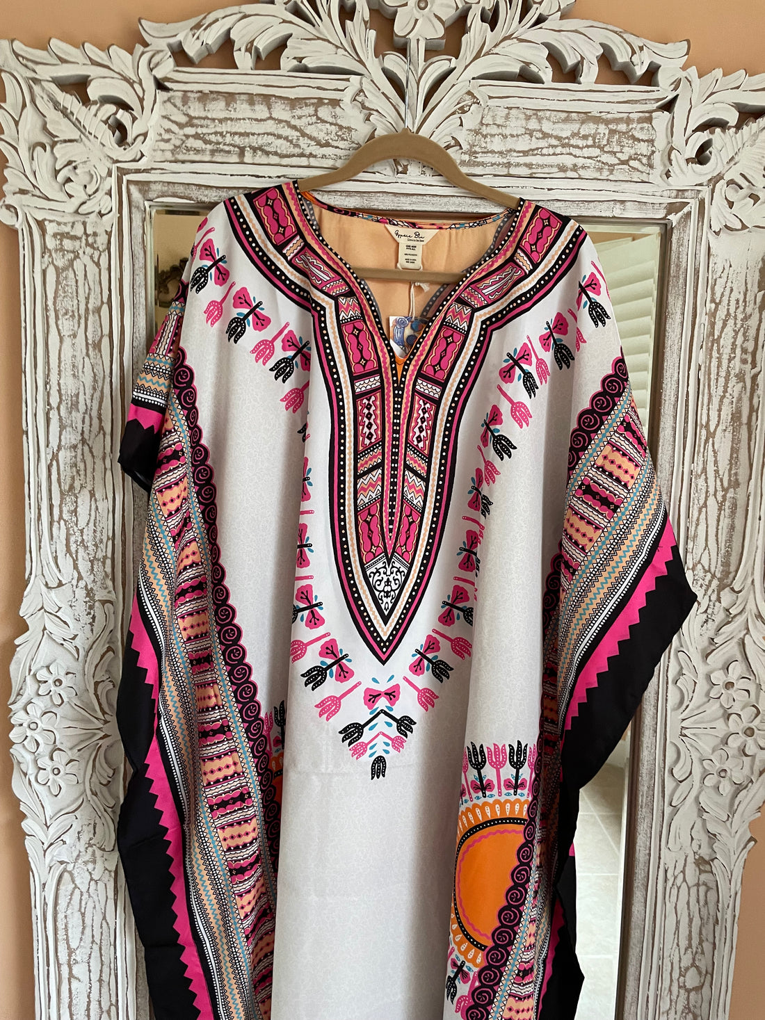 100% Poly Beachwear Kaftan Lounge Day Evening Maxi Dress. Plus Size. 1X-4X