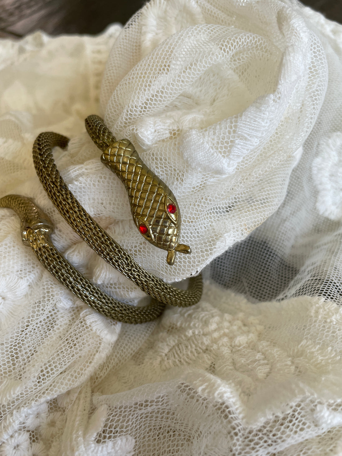 90s Vintage Snake Cuff Bracelet