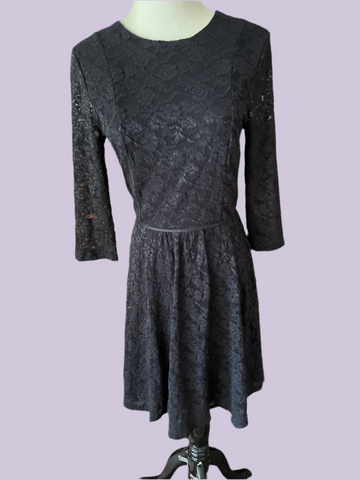 2000s Victoria’s Secret Black Lace Mini Dress XSP