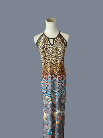 2000s Casual Boho Print Maxi Dress S