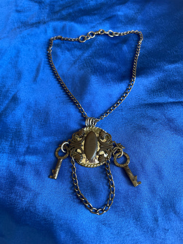 80s Hand Crafted Arty Recycled Key Necklace