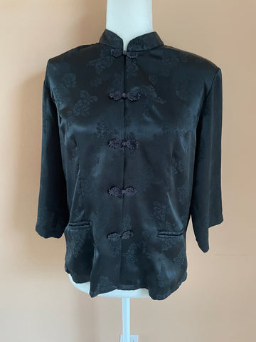 80s black Asian Jacket Top