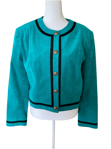 Authentic 80s Vintage Ultra Suede Cropped Jacket M
