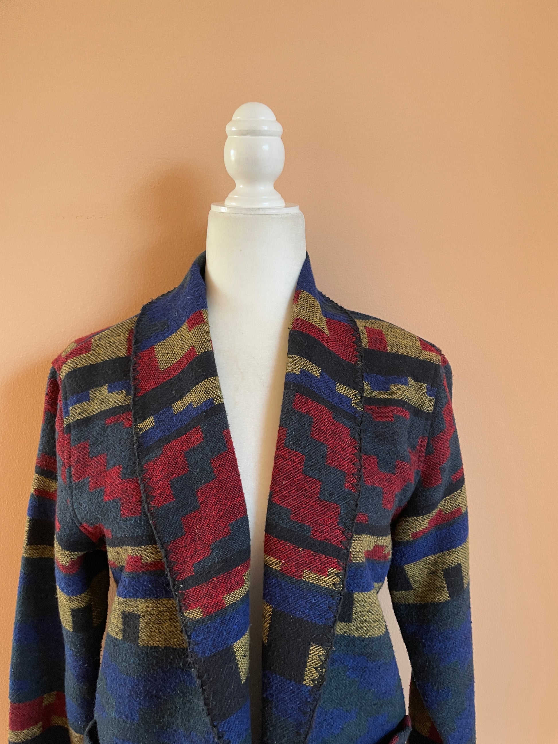  90s Southwest Style Print Jacket Sm