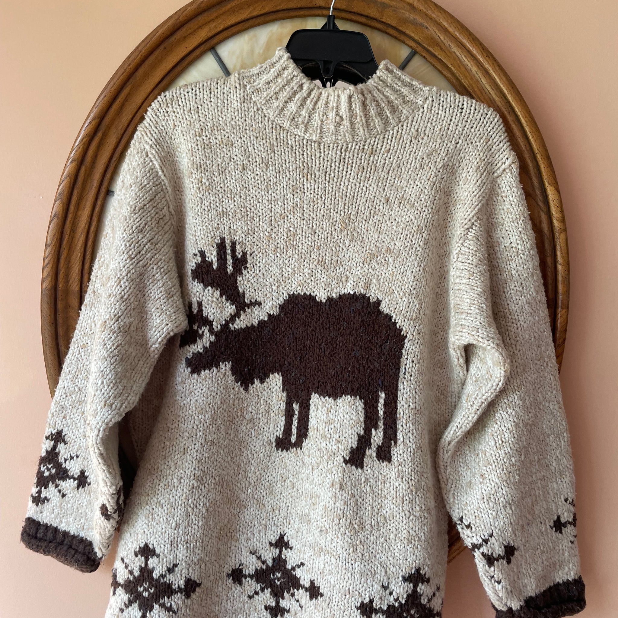 Vintage 90s Reindeer Snowflake Pullover Unisex Sweater M