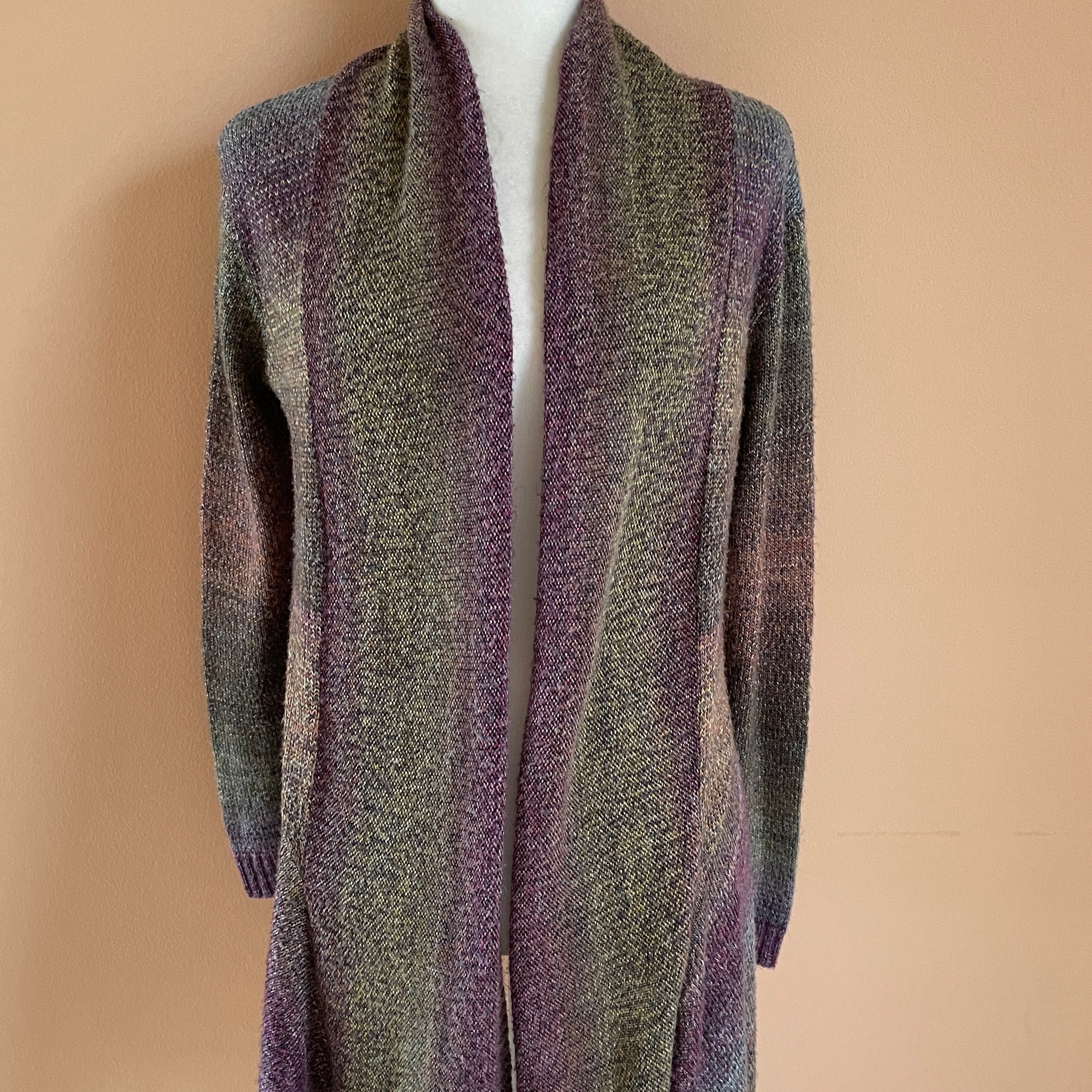 2000s American Rag  Acrylics Multicolor Open Front Cardigan Sweater S