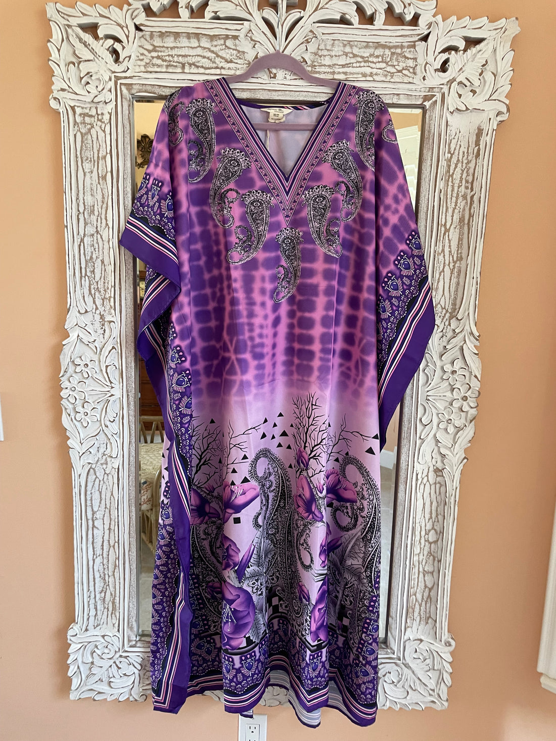 Boho Resort Caftan Dress Beach Lounge Evening Kaftan One size