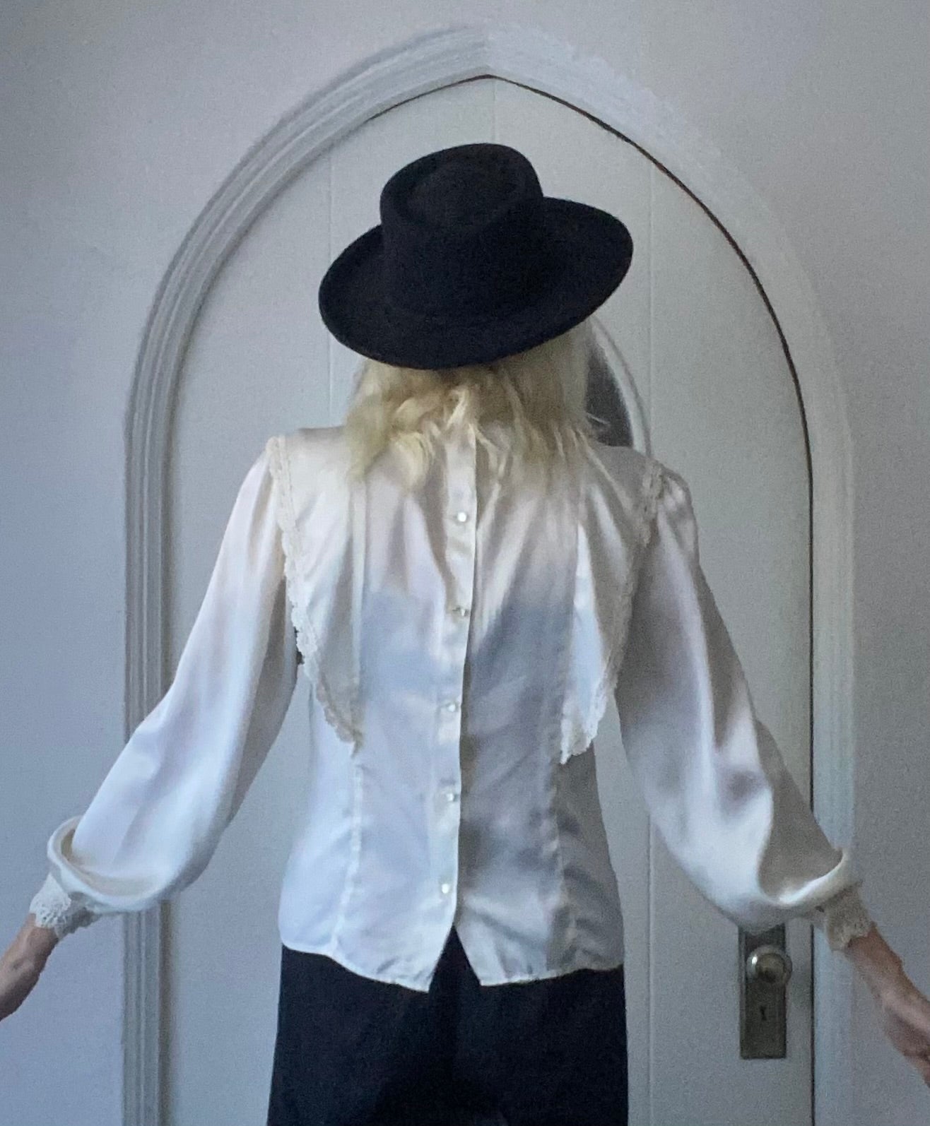  80s Sam Andre Victorian Style Lovely Blouse S