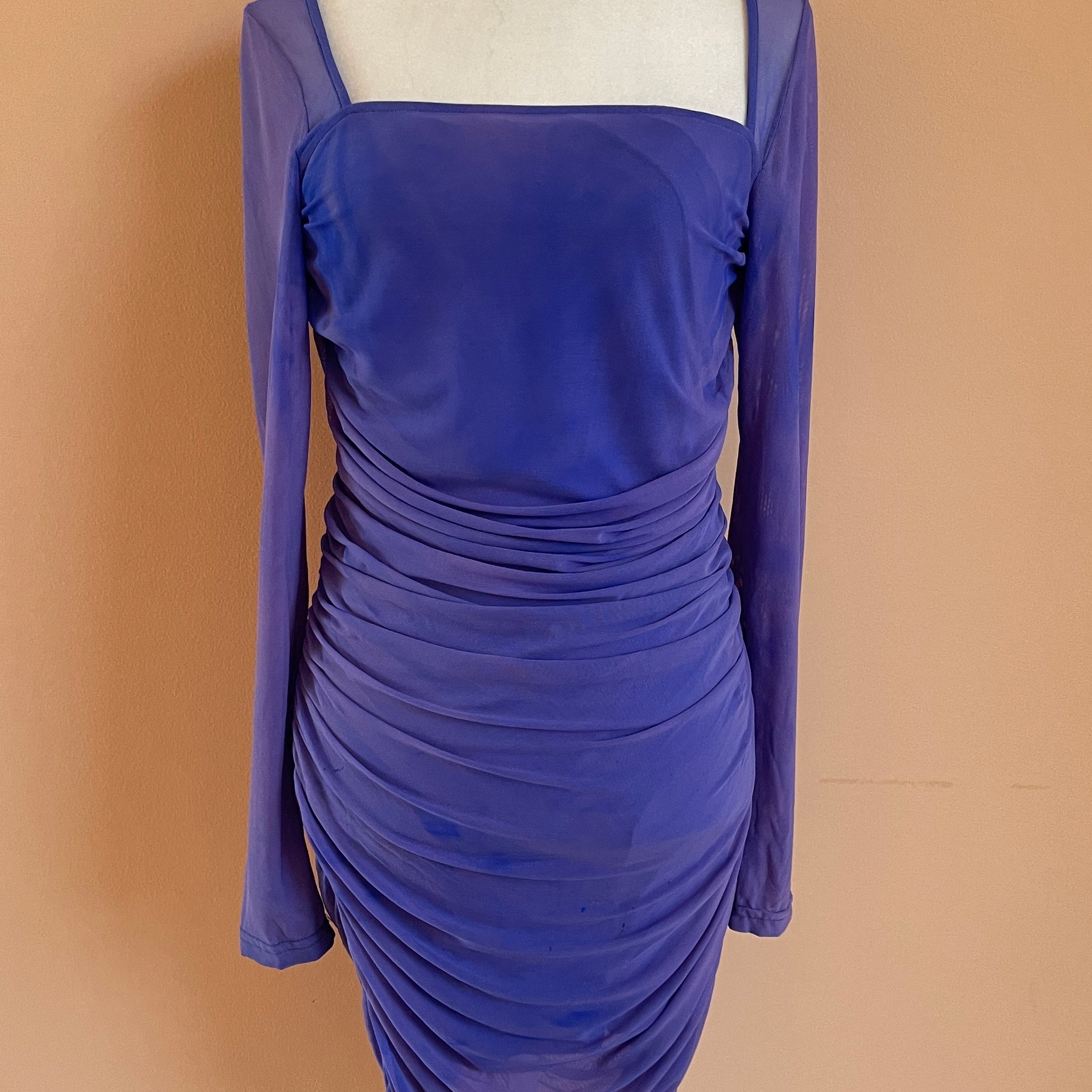 purple bodycon dress