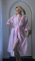 Vintage 80s pink wrap robe