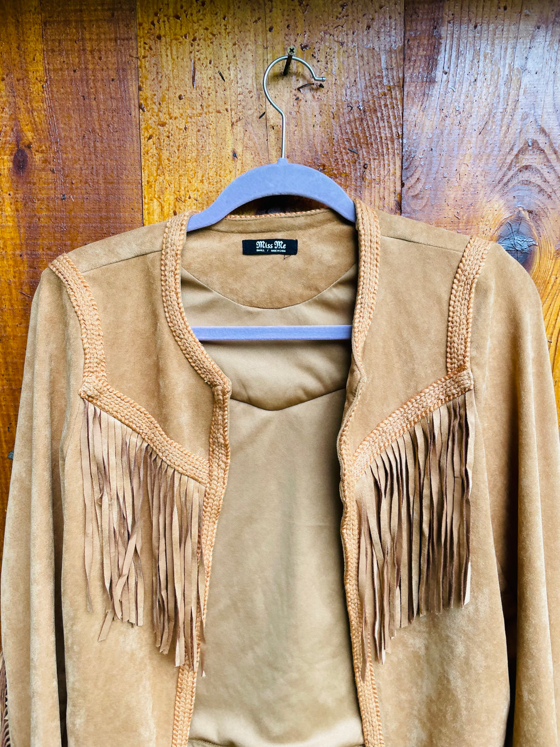 2000s Lots of Fringe Open Front Cowgirl Jacket Sm