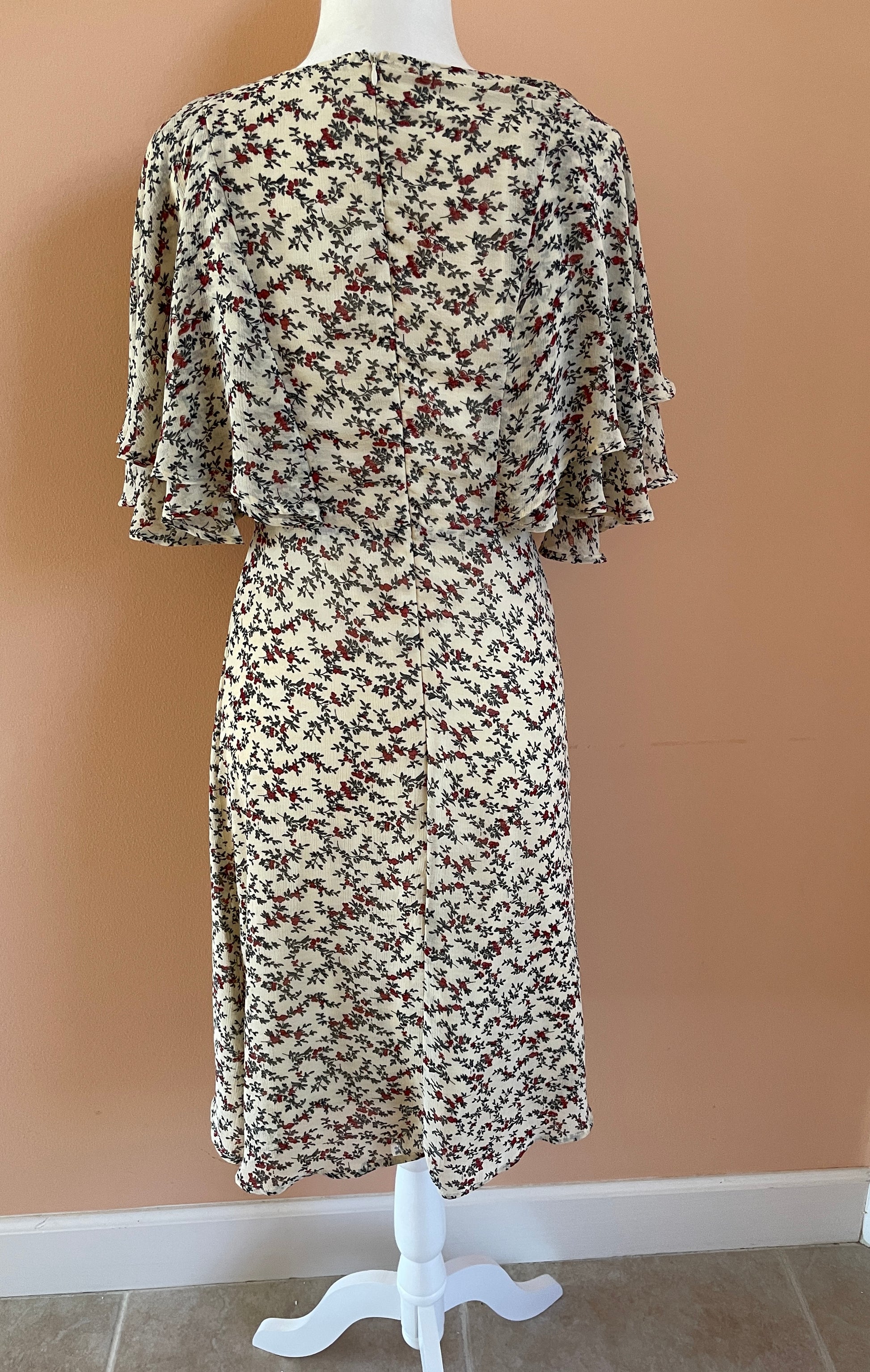  2000s Tiny Floral Print Lovely Summer Dress S