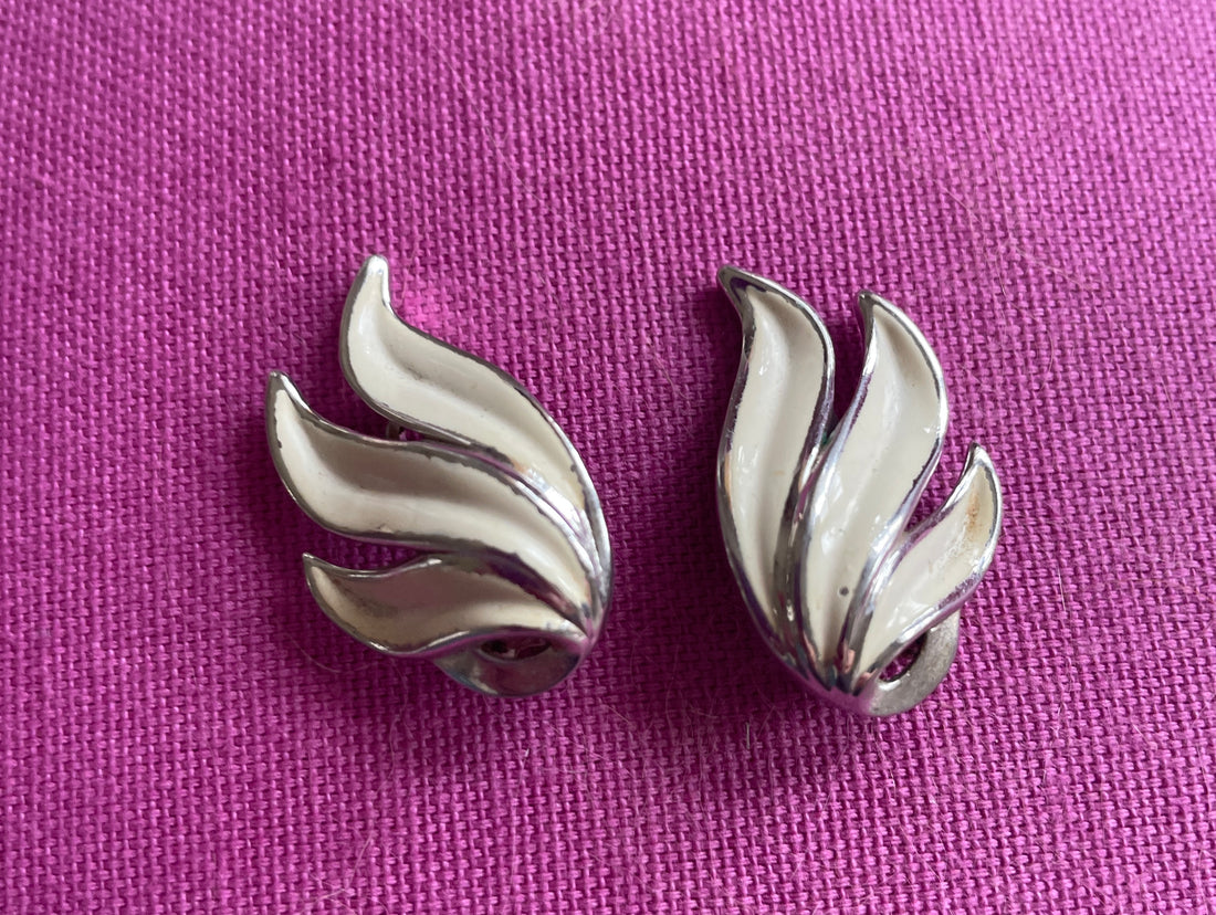 60s Trifari clip earrings