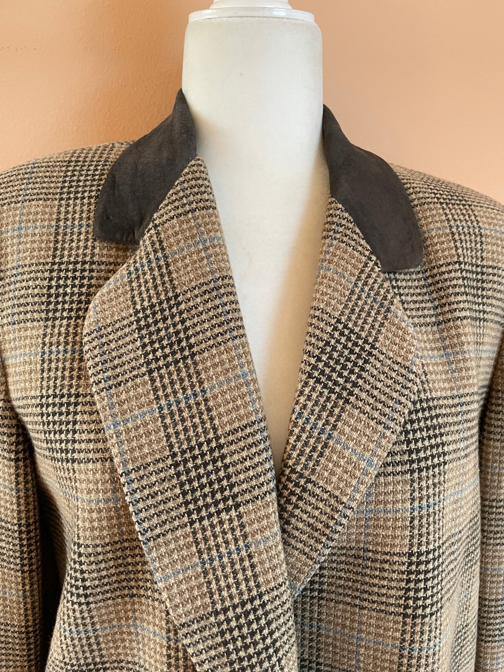  80s Classic Wool Tweed Blazer Jacket M