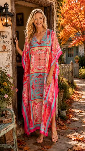 Majic of Flowing Maxi Kaftans. Resort Wear Lounge Beach Caftan Dress. Relaxed Loose Fit