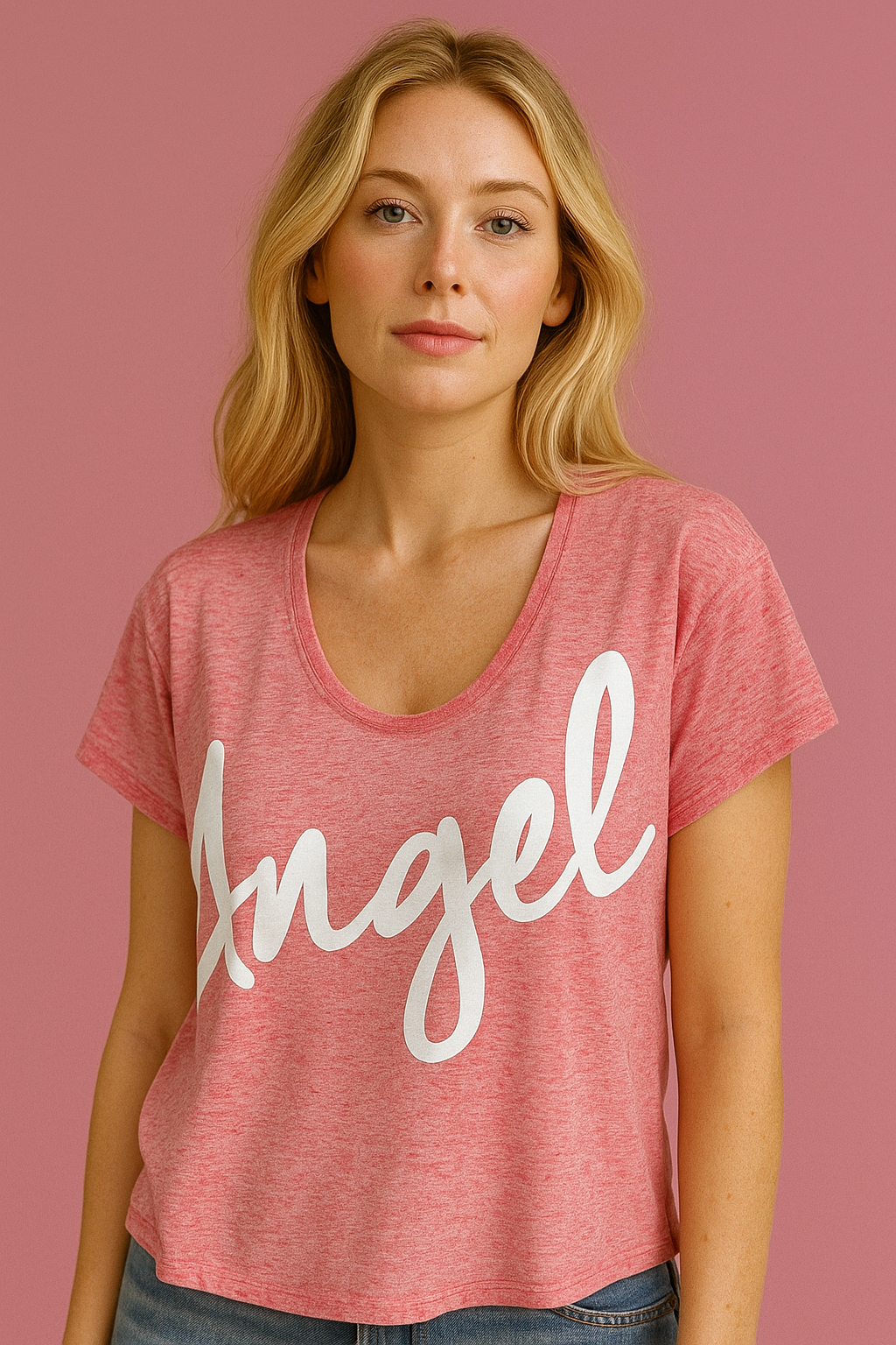 2000s Victoria’s Secret Pink Angel Decal T Shirt M