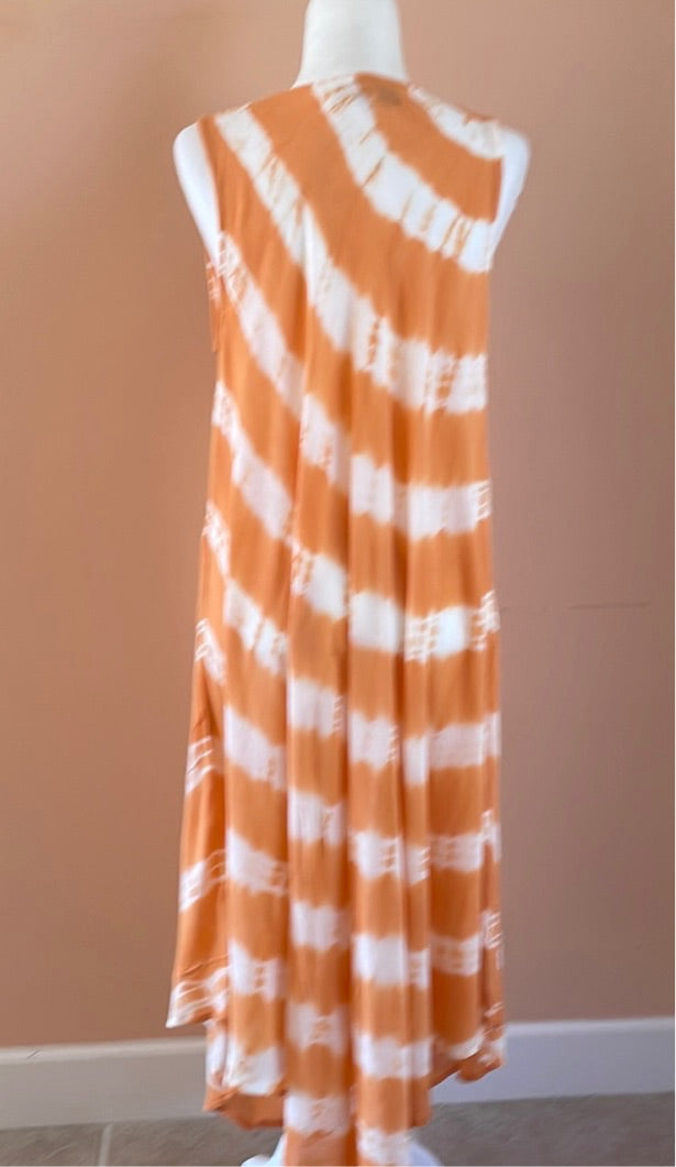  Fabulous Tye Dye Beach Sleeveless Casual Long Dress M