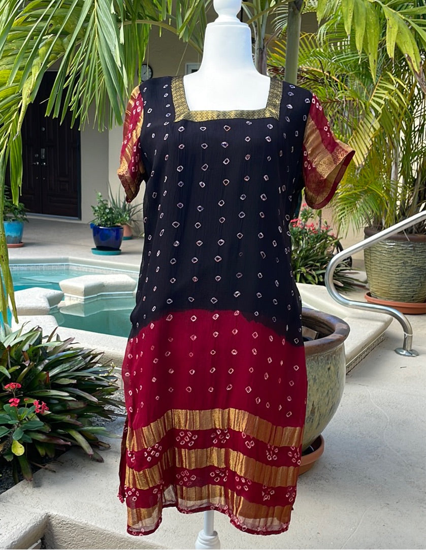 Handmade pakistan boho lounge tunic dress M/L Handmade Pakistan Decorative Boho Lounge Tunic Dress M/L