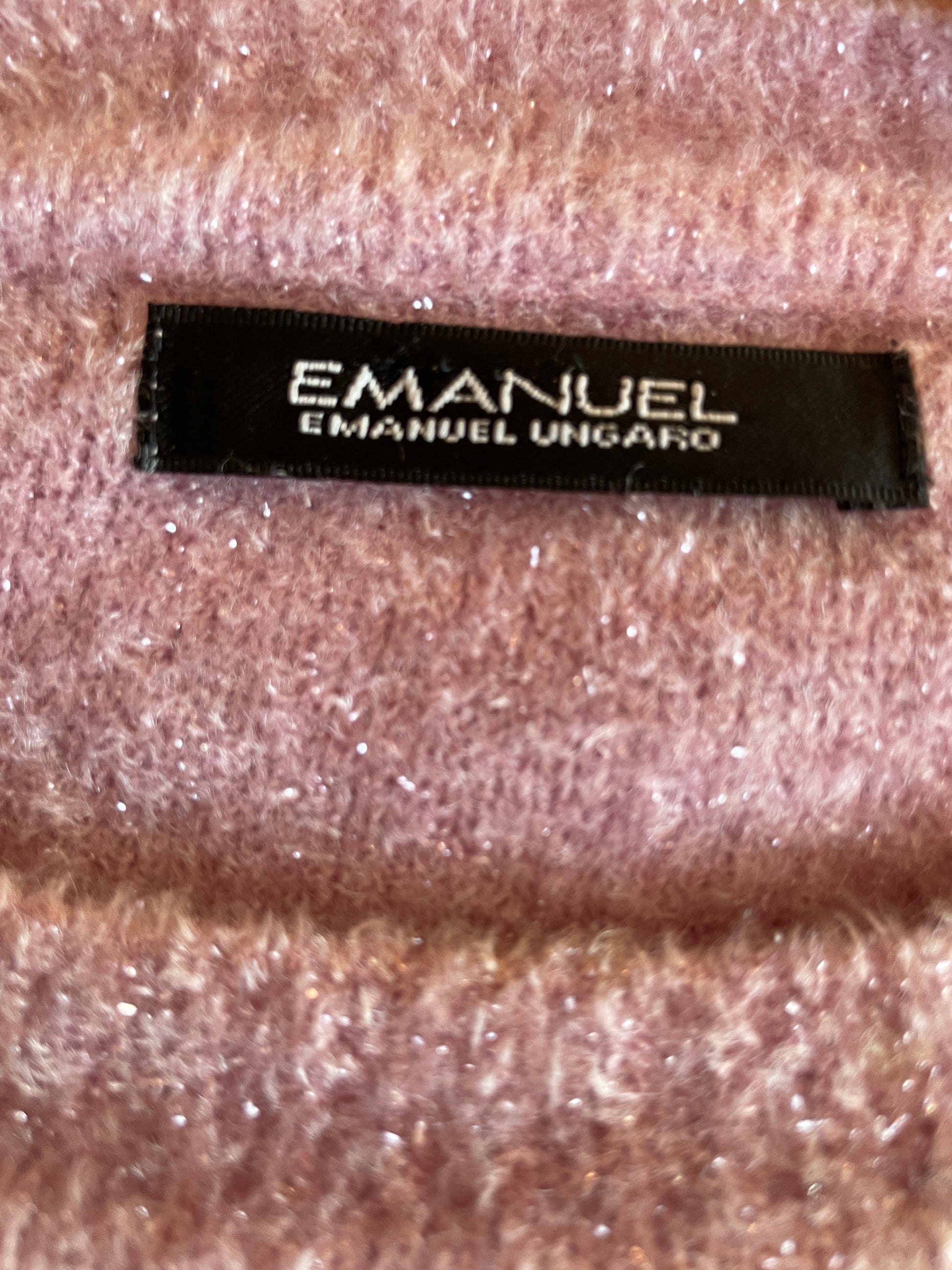  90s Vintage Emanuel Ungaro Shimmery Pink Sleeveless Top