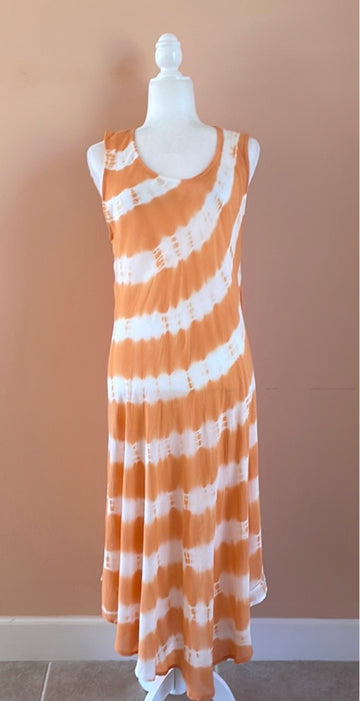 Fabuloue Tye Dye Beach Sleeveless Long Dress Med