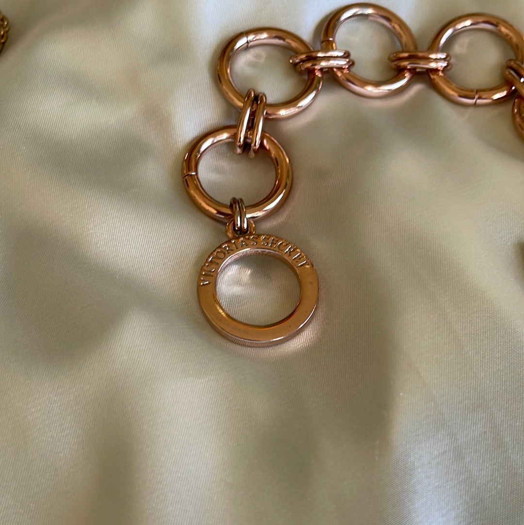  Victoria’s Secret 90s Gold Tone Link Angel Wing Bracelet