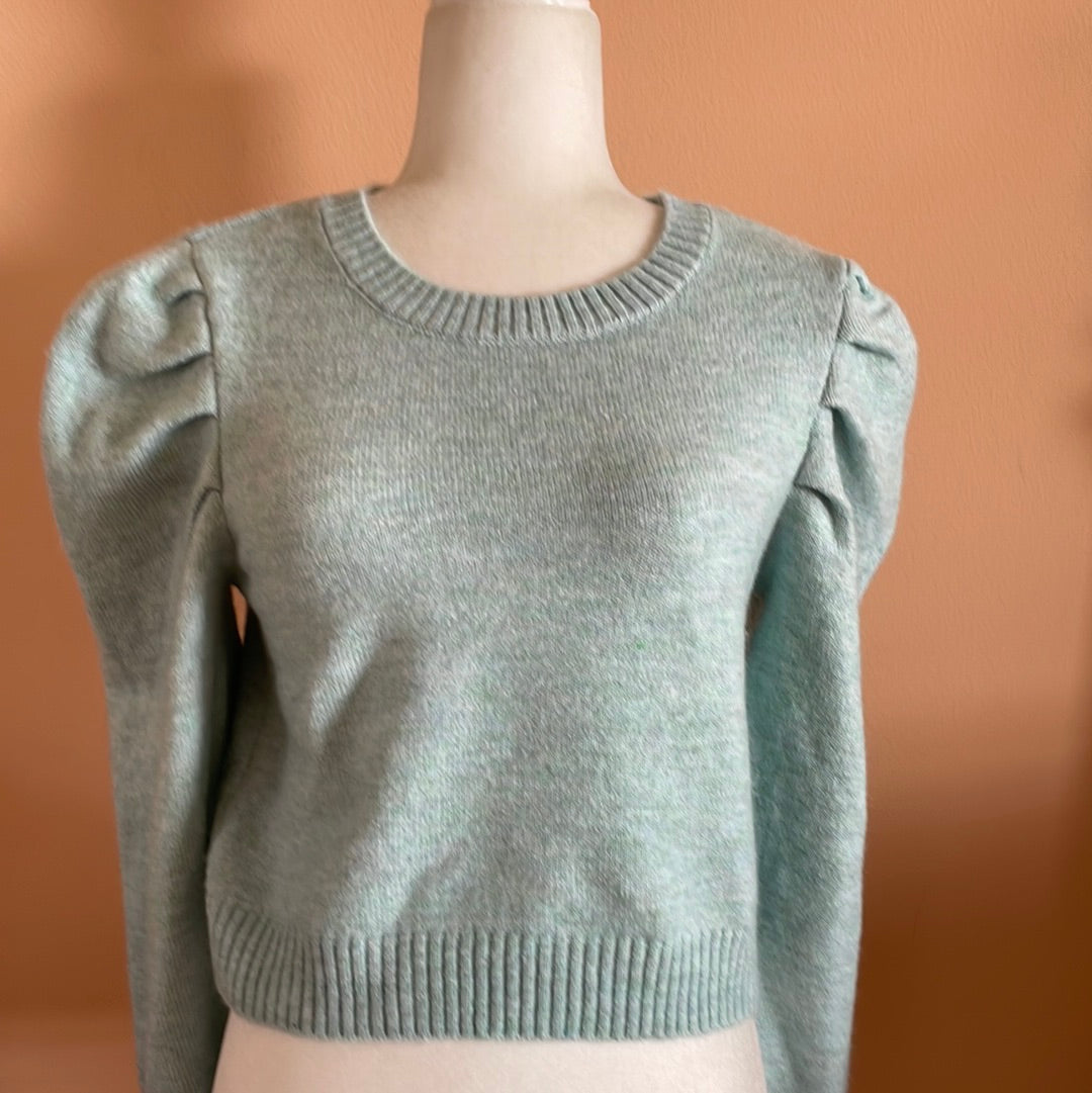 Wild Fable. Pretty blue pullover cropped knit sweater sm