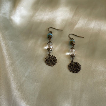 2000’s Handmade Boho Beaded Decorative Drop Pierced Earrings