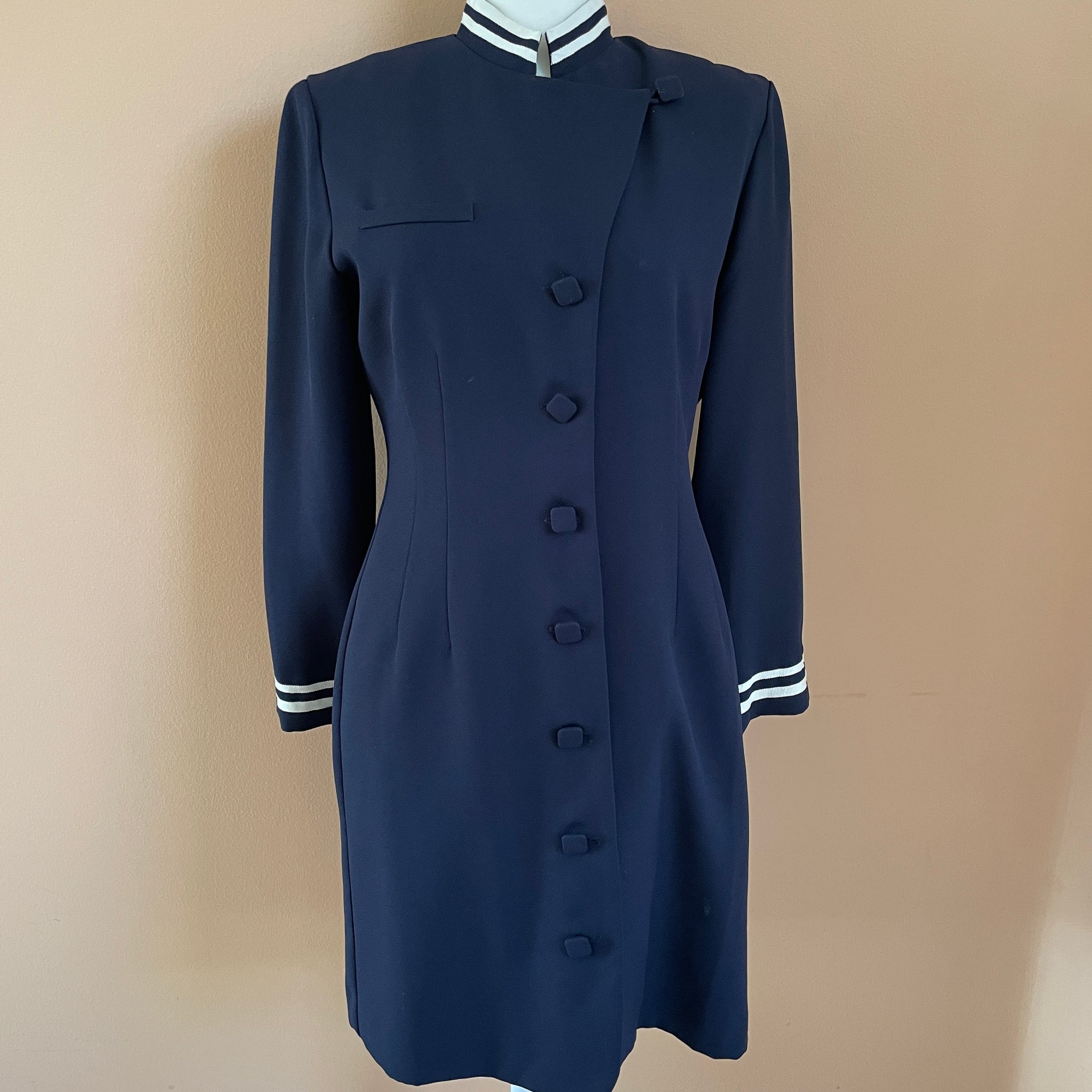 vintage 80's navy dress