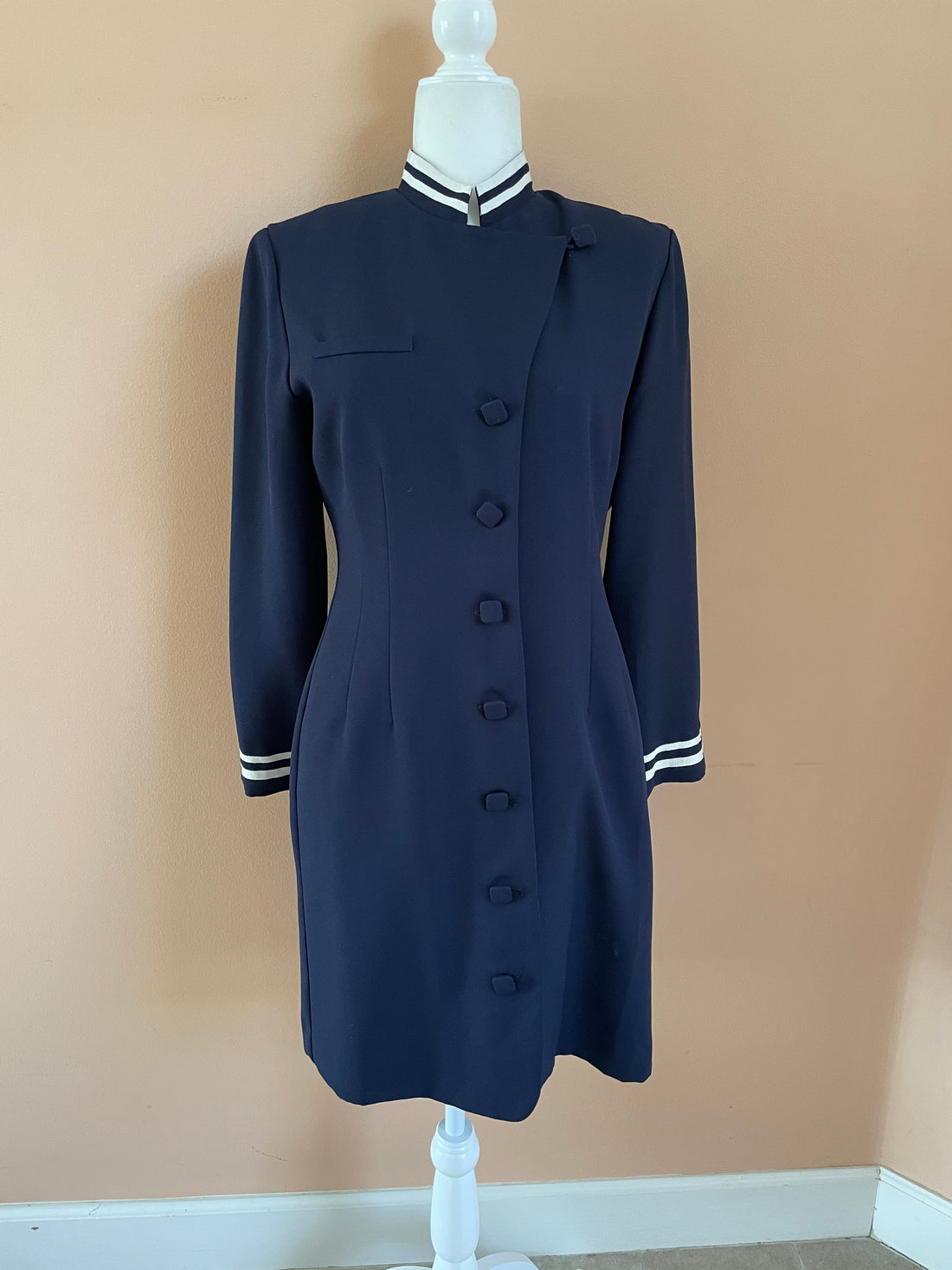 vintage 80's navy dress