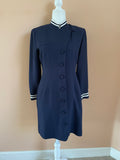 vintage 80's navy dress