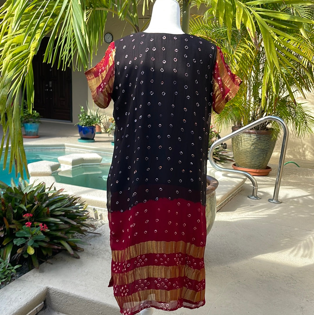  Handmade Pakistan Decorative Boho Lounge Tunic Dress M/L