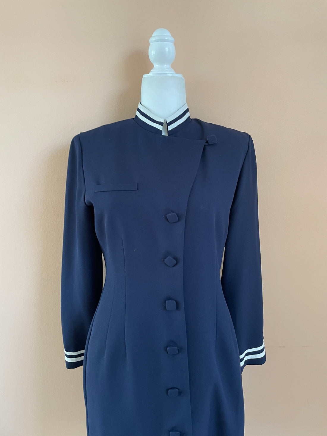 vintage 80's navy dress