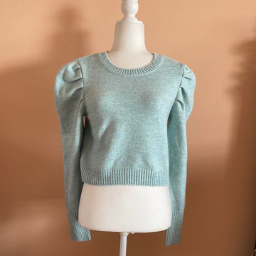 Wild Fable. Pretty blue pullover cropped knit sweater sm