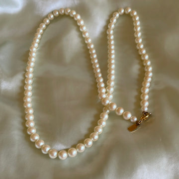 90s Faux Pearl Glass Beaded 1928 Brand Classic Necklace