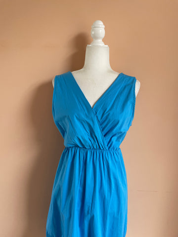 Color me Blue 2000’s Striking Cotton Sleeveless Ruffled Summer Dress. S